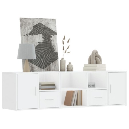 Mueble de esquina madera de ingeniería blanco 160x40x45 cm de , Armarios y almacenamiento - Ref: Foro24-3307819, Precio: 116,...