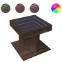 Mesa de centro y LED madera ingeniería marrón roble 50x50x45 cm de , Mesas de centro - Ref: Foro24-847566, Precio: 93,86 €, D...