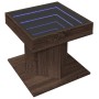 Mesa de centro y LED madera ingeniería marrón roble 50x50x45 cm de , Mesas de centro - Ref: Foro24-847566, Precio: 95,36 €, D...
