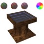 Mesa de centro y LED madera ingeniería roble ahumado 50x50x45cm de , Mesas de centro - Ref: Foro24-847564, Precio: 92,27 €, D...