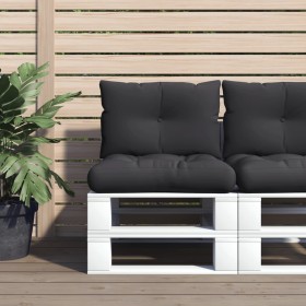 Cojines para palets 2 unidades tela negro de , Cojines para sillas y sofás - Ref: Foro24-360841, Precio: 52,72 €, Descuento: %