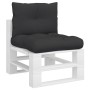 Cojines para palets 2 unidades tela negro de , Cojines para sillas y sofás - Ref: Foro24-360841, Precio: 52,72 €, Descuento: %
