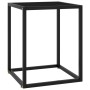 Mesa de centro negra con vidrio negro 40x40x50 cm en Mesas de centro | Comprar online en Foru.es