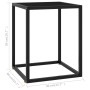 Mesa de centro negra con vidrio negro 40x40x50 cm en Mesas de centro | Comprar online en Foru.es