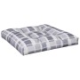 Cojín para sofá de palets de tela a cuadros gris 70x70x12 cm de , Cojines para sillas y sofás - Ref: Foro24-360483, Precio: 3...