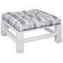 Cojín para sofá de palets de tela a cuadros gris 70x70x12 cm de , Cojines para sillas y sofás - Ref: Foro24-360483, Precio: 2...
