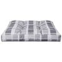 Cojín para sofá de palets de tela a cuadros gris 70x70x12 cm de , Cojines para sillas y sofás - Ref: Foro24-360483, Precio: 2...