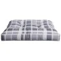 Cojín para sofá de palets de tela a cuadros gris 70x70x12 cm de , Cojines para sillas y sofás - Ref: Foro24-360483, Precio: 2...
