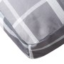 Cojín para sofá de palets de tela a cuadros gris 70x70x12 cm de , Cojines para sillas y sofás - Ref: Foro24-360483, Precio: 3...