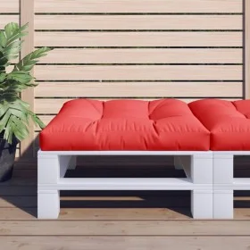 Cojín para sofá de palets de tela rojo 80x80x12 cm de , Cojines para sillas y sofás - Ref: Foro24-360497, Precio: 30,18 €, De...