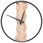 Iron and brown oak wood wall clock Ø35 cm by , Wall clocks - Ref: Foro24-4008397, Price: 42,50 €, Discount: %