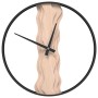 Reloj de pared de hierro y madera de roble marrón Ø35 cm de , Relojes de pared - Ref: Foro24-4008397, Precio: 39,78 €, Descue...