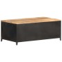 Mesa de centro de madera maciza de mango rugosa 90x50x37 cm en Mesas de centro | Comprar online en Foru.es