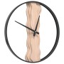 Reloj de pared de hierro y madera de roble marrón Ø35 cm de , Relojes de pared - Ref: Foro24-4008397, Precio: 39,78 €, Descue...