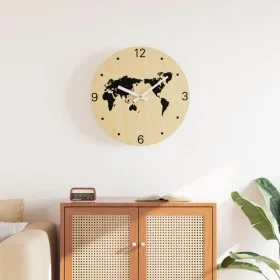 Reloj de pared de madera de ingeniería amarillo y negro Ø30 cm de , Relojes de pared - Ref: Foro24-4008405, Precio: 14,39 €, ...