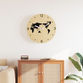 Reloj de pared de madera de ingeniería amarillo y negro Ø30 cm de , Relojes de pared - Ref: Foro24-4008405, Precio: 13,47 €, ...