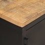 Mesa de centro de madera maciza de mango rugosa 90x50x37 cm en Mesas de centro | Comprar online en Foru.es