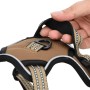 Arnés para perros con correa y collar ajustable marrón M de , Productos para perros - Ref: Foro24-4013387, Precio: 26,41 €, D...