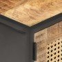 Mueble para TV madera mango rugosa y caña natural 90x30x40 cm en Muebles TV | Comprar online en Foru.es