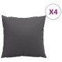 Cojines de sofá 4 unidades tela gris antracita 60x60 cm de , Cojines para sillas y sofás - Ref: Foro24-360403, Precio: 62,61 ...