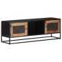 Mueble para TV de madera maciza de mango rugosa 120x30x40 cm en Muebles TV | Comprar online en Foru.es