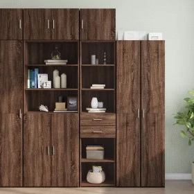Armario estrecho madera ingeniería marrón roble 45x42,5x225 cm de , Aparadores - Ref: Foro24-3281300, Precio: 167,22 €, Descu...