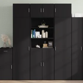Armario de madera de ingeniería negro 70x42,5x225 cm de , Aparadores - Ref: Foro24-3281316, Precio: 228,45 €, Descuento: %