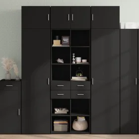 Schwarzer Holzschrank aus Ingenieurholz, 70x42,5x225 cm. von , Sideboards - Ref: Foro24-3281337, Preis: 197,71 €, Rabatt: %