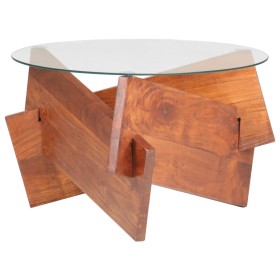 Mesa de centro de madera maciza de acacia 66 cm en Mesas de centro | Comprar online en Foru.es