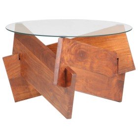Mesa de centro de madera maciza de acacia 66 cm en Mesas de centro | Comprar online en Foru.es