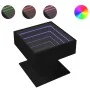 Mesa de centro con luz LED madera ingeniería negra 50x50x45 cm de , Mesas de centro - Ref: Foro24-847526, Precio: 100,48 €, D...