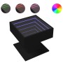 Mesa de centro con luz LED madera ingeniería negra 50x50x45 cm de , Mesas de centro - Ref: Foro24-847526, Precio: 102,15 €, D...
