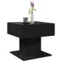 Mesa de centro con luz LED madera ingeniería negra 50x50x45 cm de , Mesas de centro - Ref: Foro24-847526, Precio: 100,48 €, D...