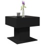 Mesa de centro con luz LED madera ingeniería negra 50x50x45 cm de , Mesas de centro - Ref: Foro24-847526, Precio: 102,15 €, D...