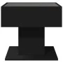 Mesa de centro con luz LED madera ingeniería negra 50x50x45 cm de , Mesas de centro - Ref: Foro24-847526, Precio: 100,48 €, D...