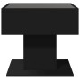 Mesa de centro con luz LED madera ingeniería negra 50x50x45 cm de , Mesas de centro - Ref: Foro24-847526, Precio: 102,15 €, D...