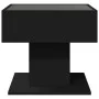 Mesa de centro con luz LED madera ingeniería negra 50x50x45 cm de , Mesas de centro - Ref: Foro24-847526, Precio: 100,48 €, D...