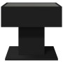 Mesa de centro con luz LED madera ingeniería negra 50x50x45 cm de , Mesas de centro - Ref: Foro24-847526, Precio: 102,15 €, D...
