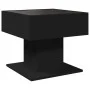 Mesa de centro con luz LED madera ingeniería negra 50x50x45 cm de , Mesas de centro - Ref: Foro24-847526, Precio: 100,48 €, D...