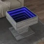Mesa de centro y LED madera ingeniería gris Sonoma 50x50x45 cm de , Mesas de centro - Ref: Foro24-847530, Precio: 89,38 €, De...