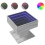 Mesa de centro y LED madera ingeniería gris Sonoma 50x50x45 cm de , Mesas de centro - Ref: Foro24-847530, Precio: 89,38 €, De...