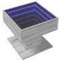 Mesa de centro y LED madera ingeniería gris Sonoma 50x50x45 cm de , Mesas de centro - Ref: Foro24-847530, Precio: 89,38 €, De...