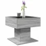 Mesa de centro y LED madera ingeniería gris Sonoma 50x50x45 cm de , Mesas de centro - Ref: Foro24-847530, Precio: 89,38 €, De...