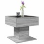 Mesa de centro y LED madera ingeniería gris Sonoma 50x50x45 cm de , Mesas de centro - Ref: Foro24-847530, Precio: 90,69 €, De...