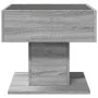 Mesa de centro y LED madera ingeniería gris Sonoma 50x50x45 cm de , Mesas de centro - Ref: Foro24-847530, Precio: 89,38 €, De...