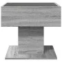 Mesa de centro y LED madera ingeniería gris Sonoma 50x50x45 cm de , Mesas de centro - Ref: Foro24-847530, Precio: 89,38 €, De...