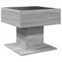 Mesa de centro y LED madera ingeniería gris Sonoma 50x50x45 cm de , Mesas de centro - Ref: Foro24-847530, Precio: 90,69 €, De...