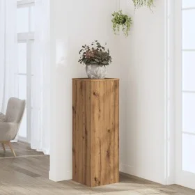 Soportes de planta madera ingeniería roble artisian 33x33x100cm de , Soportes para macetas - Ref: Foro24-852959, Precio: 65,8...