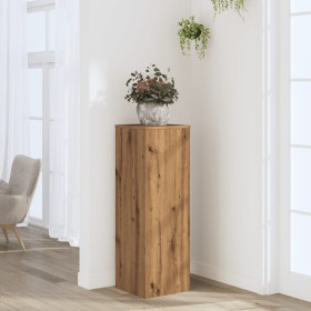 Soportes de planta madera ingeniería roble artisian 33x33x100cm de , Soportes para macetas - Ref: Foro24-852959, Precio: 55,9...