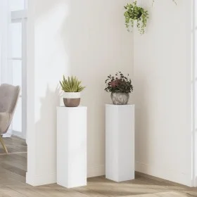 Soporte de plantas 2 uds madera ingeniería blanco 17x17x60 cm de , Soportes para macetas - Ref: Foro24-852933, Precio: 49,65 ...